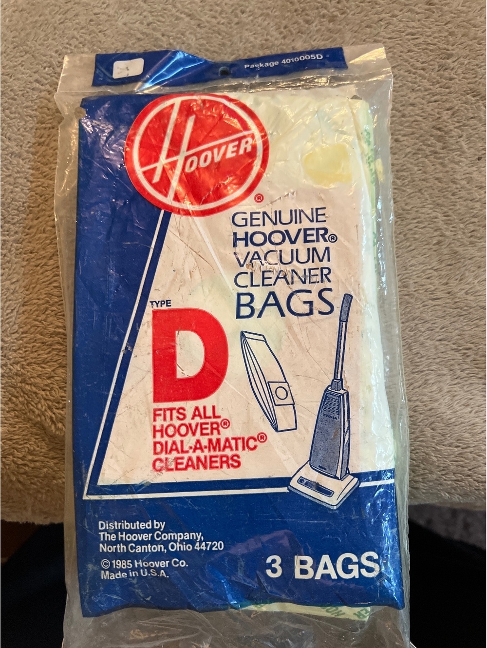Genuine Hoover Vacuum Cleaner Bags Type D - 3 Pack